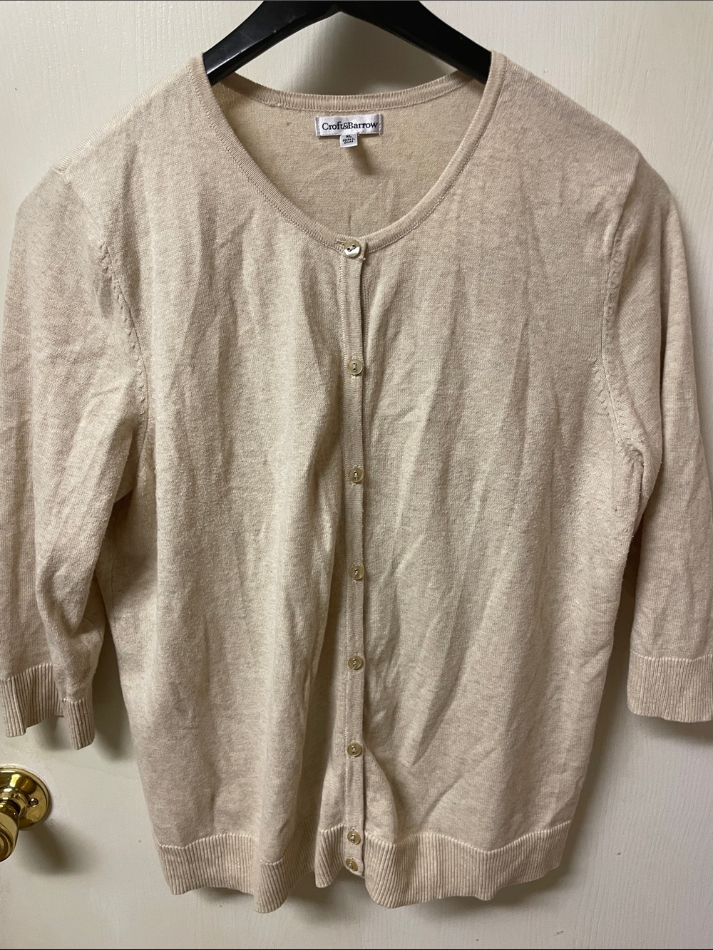 croft & barrow Beige Button-Up Women's Cardigan